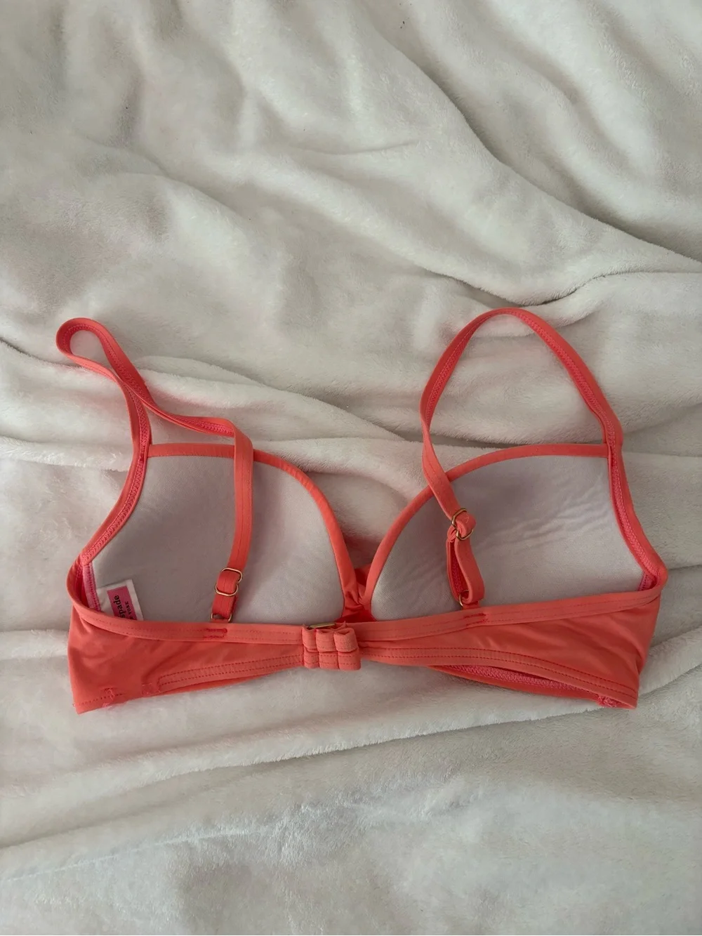 Kate Spade Coral Twist Front Bikini Top (runs large)